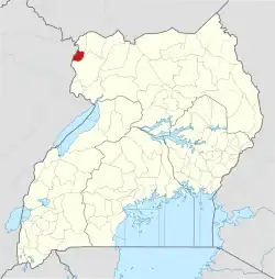 District location in Uganda