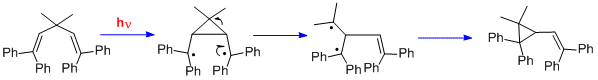 (Ph2C=C)2CMe2 rearranges to form Ph2C=C(C-CPh2-CMe2-).