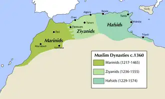 Image 1The Marinids, Zayyanids, and Hafsids c. 1360 (from History of Africa)