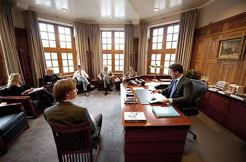 Interior Mark Rutte and staff in 2012