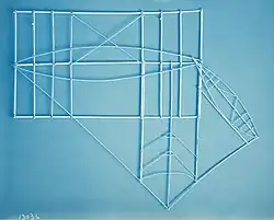 a frame made of thin bamboo looking material