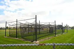 Batting cages at Mastodon Field, Purdue University, Fort Wayne