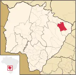 Location in Mato Grosso do Sul state