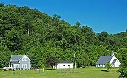 A house and chapel in Mazeppa Township