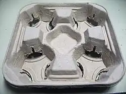 Molded pulp drink tray