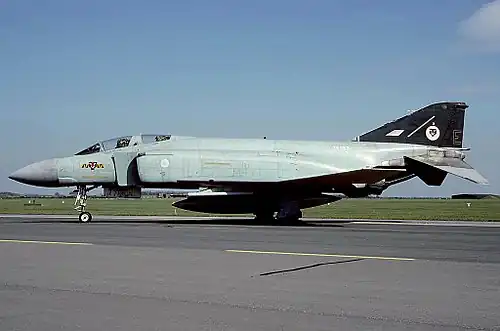 F.3: 20&nbsp;in (51&nbsp;cm) telescopic nosewheel oleo; nose radome not hinged; narrower and longer exhausts; narrower air intakes; shallower rear fuselage; RWR fairings on wing leading edges; no RWR installation on tail