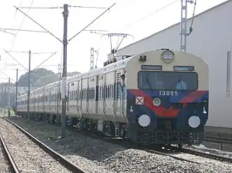A MEMU train at the station