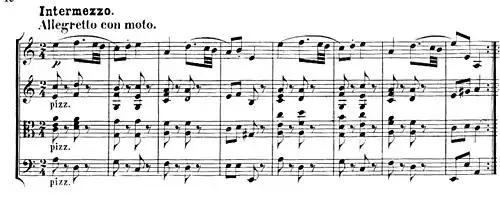 Sheet music for Mendelssohn's Opus 13 Intermezzo