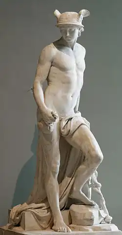 Mercury or The Trade; by Augustin Pajou; 1780; marble; height: 196&nbsp;cm; Louvre