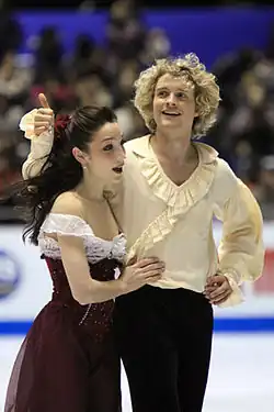 Meryl Davis & Charlie White during their free dance at the 2009-2010 Grand Prix Final