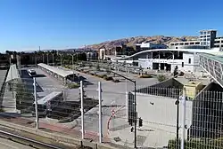 Bus plaza and BART station