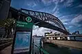 Milsons Point ferry wharf with the Sydney Harbour Bridge in background