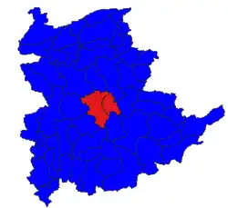 Monghsu District (Red) in Shan State