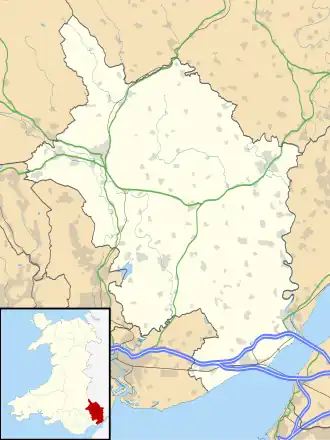Undy is located in Monmouthshire