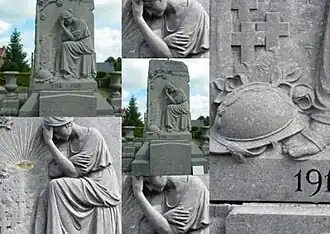 The war memorial in Antheuil-Portes