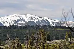 Mount Washburn from north rim of Grand Canyon of the Yellowstone, June 2011