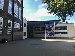 Covered entrance in the shade