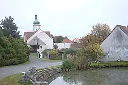 Pond and the main road