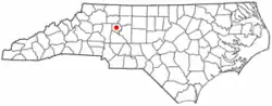 Location of Mocksville, North Carolina