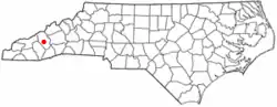 Location in North Carolina