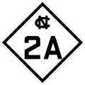 North Carolina Highway 2A marker