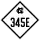North Carolina Highway 345E marker