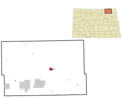Location of Langdon, North Dakota