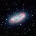 Galaxy NGC 2976 from Spitzer Space Telescope in infrared