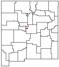 Location of the Manzano Mountains within New Mexico