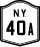 New York State Route 40A marker