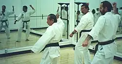 Nam Suk Lee training with students Jon Wiedenman and George Fullerton