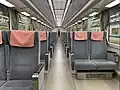 Interior of a 10000 series car in April 2024