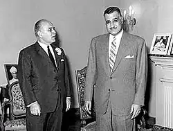 Nasser and Saeb Salam