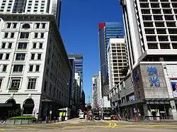 The southern end section of Nathan Road