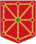 The fourth quarter of the Basque coat of arms once showed the linked chains of Navarre.