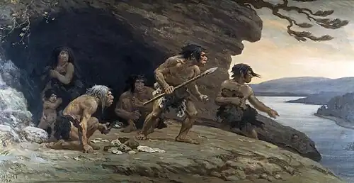 Neanderthal flintworkers from 1920