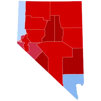 Image 432024 U.S. presidential election results by county in Nevada &nbsp;&nbsp;Democratic &nbsp;&nbsp;Republican (from Nevada)