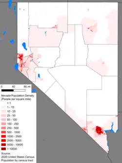 Image 49Population density map of Nevada (from Nevada)