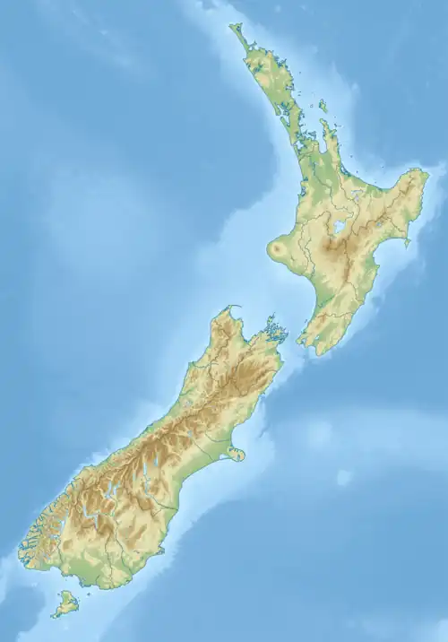 Map of New Zealand showing the Rangipo Desert in the central North Island