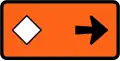 Detour - follow diamond symbol (to the right)