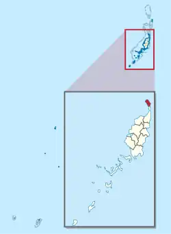 Location of Ngarchelong in Palau