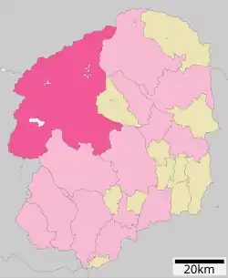 The location of Nikkō in Tochigi Prefecture