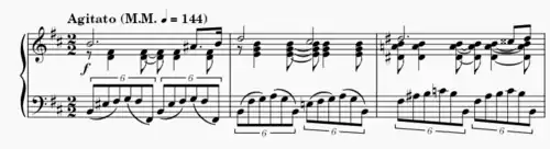 Agitato section of Nocturne Op 9 No 3 in B minor