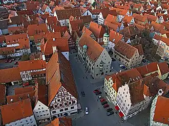 Nördlingen, the town seen from above at the end of the film