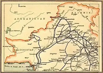 An 1890s map of the North Western State Railway