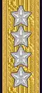 Shoulder mark of a Swedish four star admiral