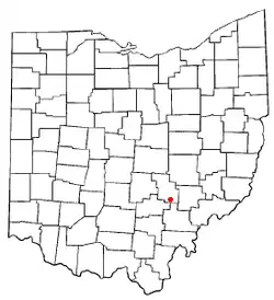 Location of Hemlock, Ohio