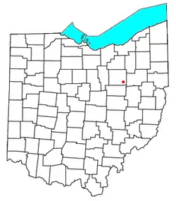 Location of Kidron, Ohio