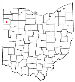 Location of Latty, Ohio