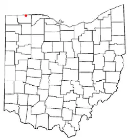 Location of Lyons, Ohio